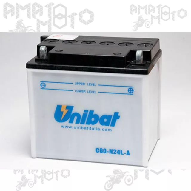 Batteria Moto Unibat Yuasa C60-N24L-A-Sm Piaggio Ape P602 / Ape Poker