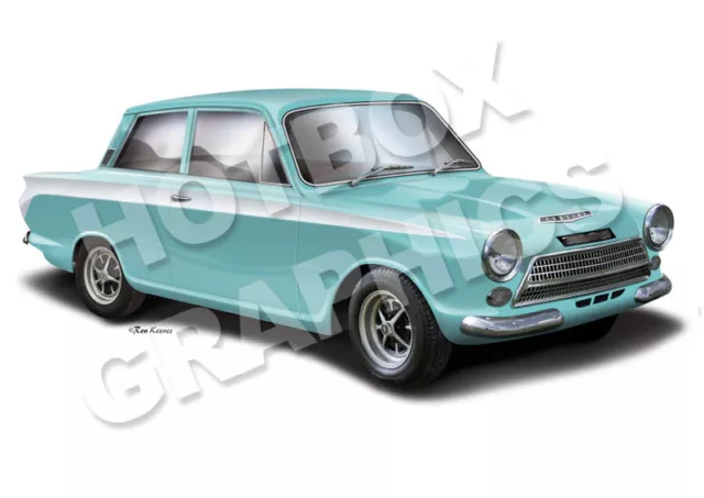 Ford Cortina Mk1 Print - Personalised Illustration Of Your Car