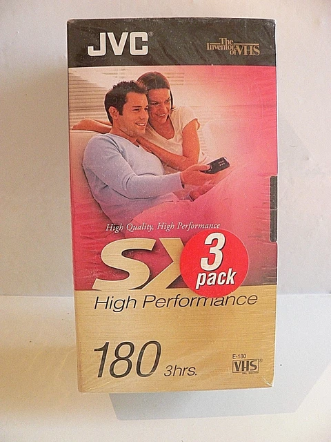 JVC T-120 SX 6 Hour VHS Cassette Tape - Blank - 4 pack