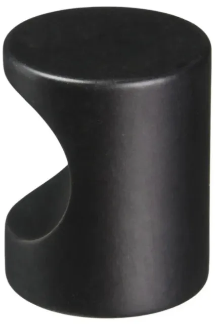 Emtek Small 7/8” Cylindrical Cabinet Knob  Finger Pull - Flat Black