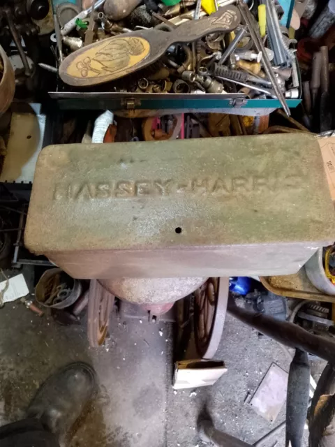 massey harris tin toolbox from farm implement /tractor