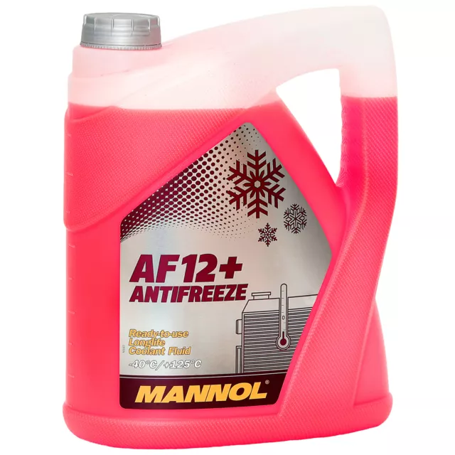 Kühlerfrostschutz Rot G12+ 5 L Mannol Antifreeze AF12+ -40°C Kühlmittel VW Audi