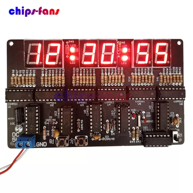 6-bit Digital Circuit Clock DIY Electronic Kit Electronic Clock Teaching Kit