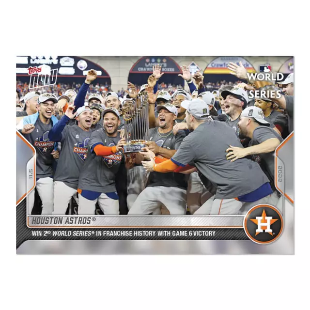 Houston Astros - 2022 MLB TOPPS NOW® Card 1160 WORLD SERIES CHAMPIONS In hand