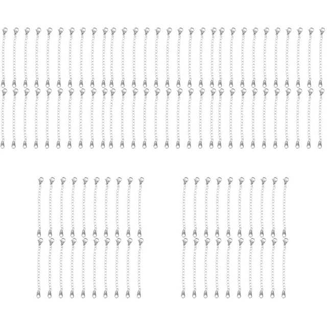 100 piezas Collar Cadena Extensores Pulsera Extensión Cadena Portátil
