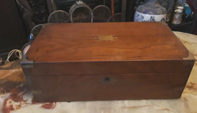 antique writing slope Campaign Slope 19th Century Walnut