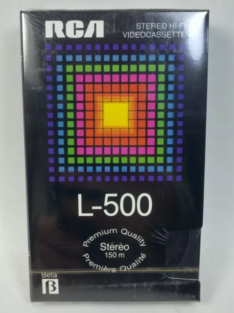 RCA L-500 BetaMax Blank Video Cassette Tape Beta 07900010004