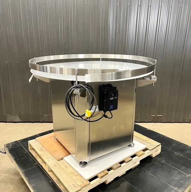 New 48'' Stainless Steel Accumulation Table, Variable Speed, Sanitary