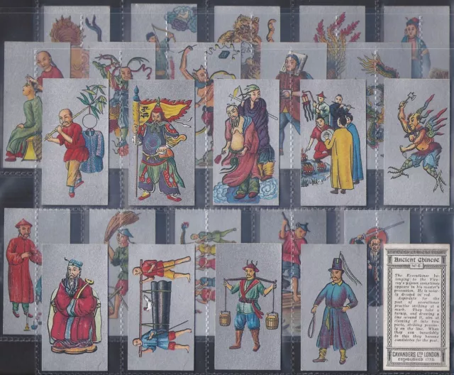 Cavanders-Full Set- Ancient Chinese 1926 (25 Cards) Excellent