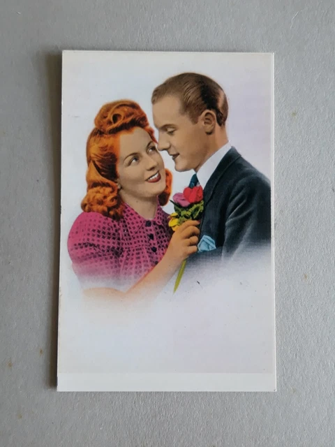 CARTOLINA ANNI '50 INNAMORATI, FIDANZATI, LOVERS AMANTI vintage postcard