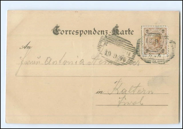 V5532/ Graz schöne Litho Jugendstil AK 1898 Steiermark 2
