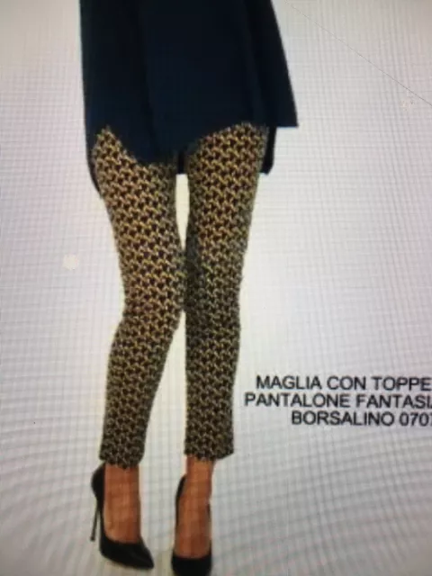 Pantalone slim jersey fantasia DennyRose