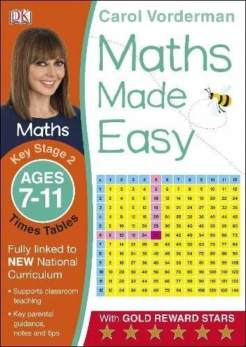 CAROL VORDERMAN Maths Made Easy Times Tables Ages 7 11 Key Stage 2 9 
