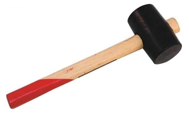 Marteau en Caoutchouc Manche en Bois Maillet Tuile Marteau 450g Neuf