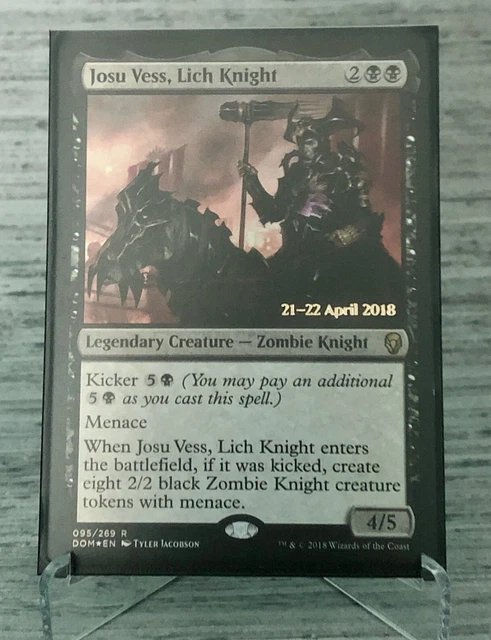 Josu Vess, Lich Knight 1x FOIL DOM MTG Dominaria Rare MINT black Josu Vess, Lich Knight 1x FOIL DOM MTG Dominaria Rare MINT black