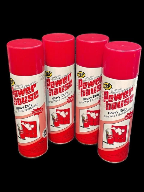 Lot of 4 - Zep Powerhouse Heavy Duty Cleaner Strips Wax & Soil Build Up 24oz