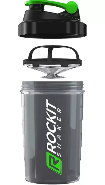 ROCKITZ Premium Shaker per Proteine 500ml - Funzione di Miscelazione con Filtro