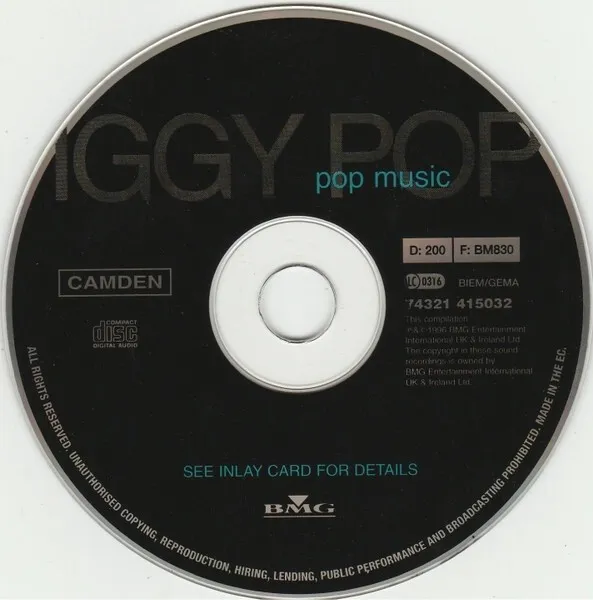 Iggy Pop - A Very Best Essential 20 Greatest Hits Collection - Rock CD - Stooges 3