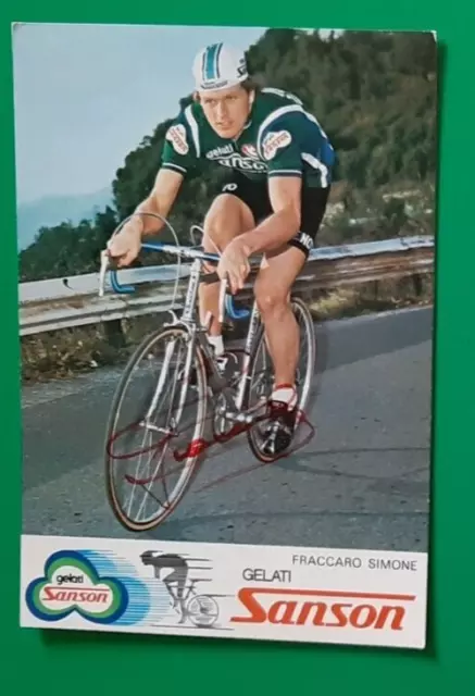 CYCLISME carte cycliste FRACCARO SIMONE équipe SANSON 1978 Signée