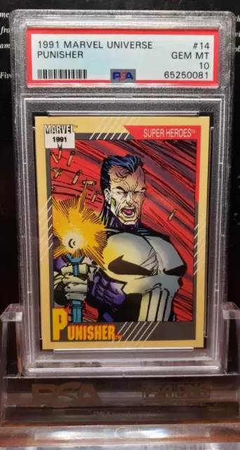 Marvel PSA 10 Gem Mint Punisher #14 - 1991 Marvel Universe Super Heroes BIN $$