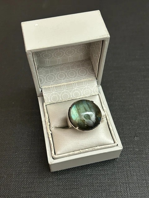 Bague Vintage En Argent Massif 800 Avec Pierre - Occasion Bon état - Poinçon Présent