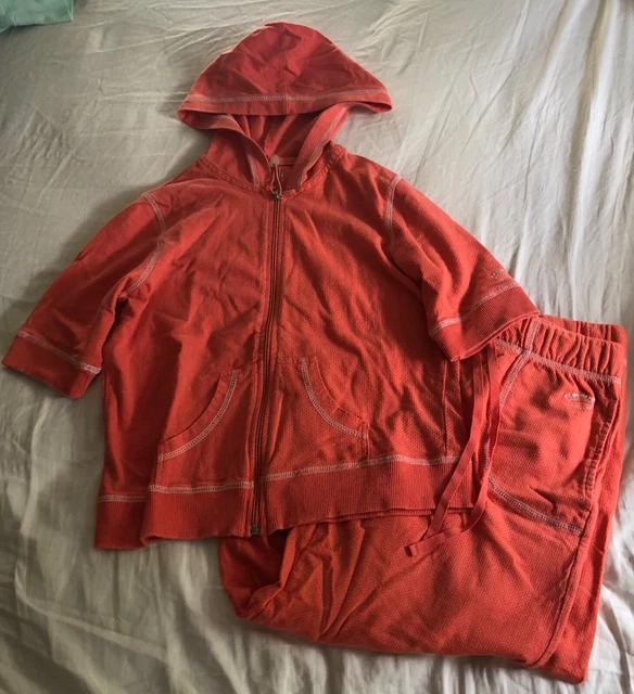 Vintage Mureli Size Petite Small Coral Orange Pink Color Jogger and Jacket Set