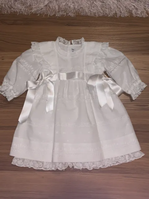 Baby Dior Kleid Gr. 3 Weiss Taufkleid 3-6 Monate