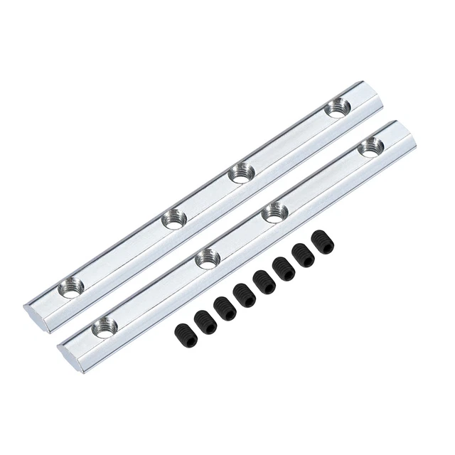 Connettore piatto dritto connettore legno per profilo estrusione alluminio serie 2020 - 2 pz
