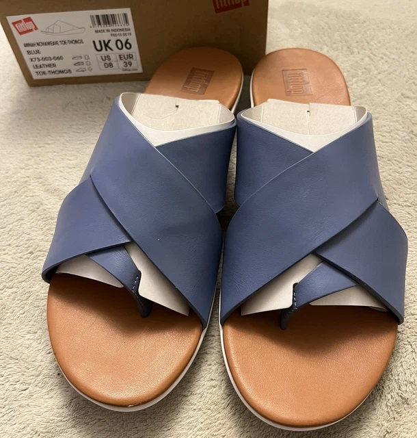 FITFLOP ANNAH NOVAWEAVE Blue Toe thong Size 6 48.99 PicClick UK