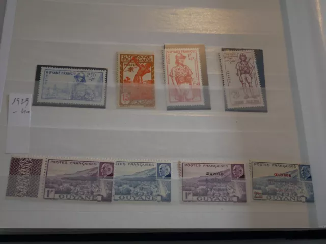 Guyane Francaise Lot 25 Timbres Neufs Et Obliteres. Bonne Cote