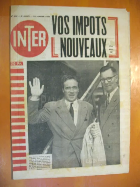 INTER N° 170 du 10/01/1949- Marcel Cerdan et son manager Lucien Roupp