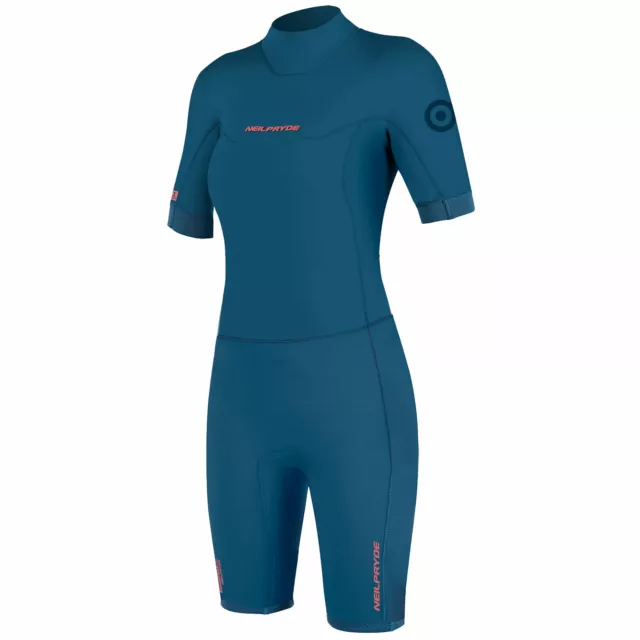 Neilpryde Spark Springsuit 2/2 BZ Damen-Shorty Neoprener Neoprenanzug 2mm Blau