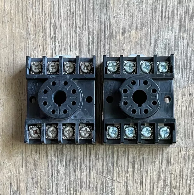 Custom Connector 0T08-Pc Relay Socket Base 10A 300V 8 Pin Lot Of 2