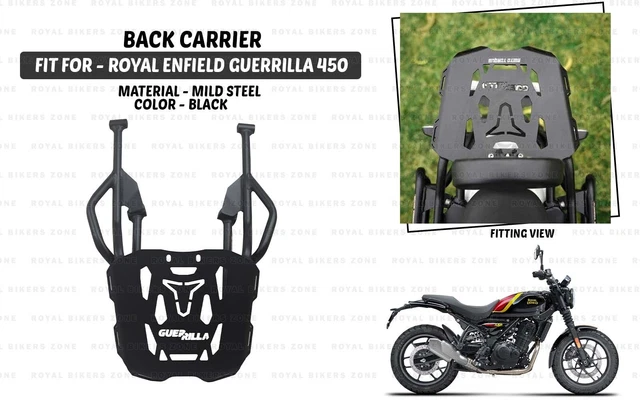 Top Box Et Porte-bagages Arrière AEspares Pour Royal Enfield Bear 650 - Acier, Noir