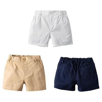 Baby Boys Shorts Casual Clothing Elastic Waistband Solid Color Cotton Bottoms