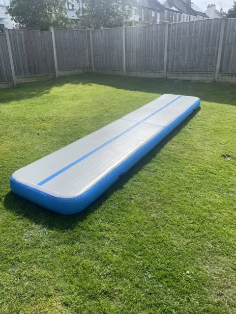 Air track gymnastics mat 5m x 20 cm thick blue very good condition