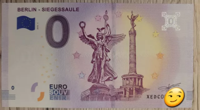 0 Euro Schein BERLIN SIEGESSAULE Fehldruck Siegessäule Rarität Sehr selten !