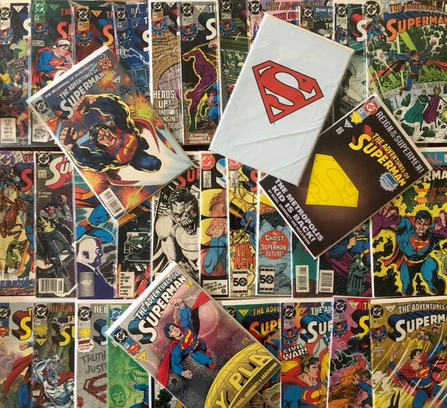 36x ALL SUPERMAN / ADV Vol 1 LOT! ALL VINTAGE 80s 90s! #0! sealed #500! Funeral!