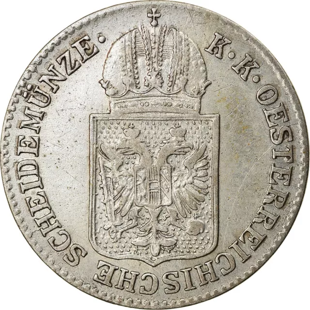 [#864731] Austria, Franz Joseph I, 6 Kreuzer, 1849, Vienne, Silver, AU(55-58), K