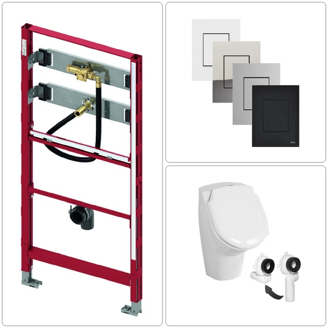 URINAL MIT URINALDECKEL, TECE UnterputzSpülkasten, TECE