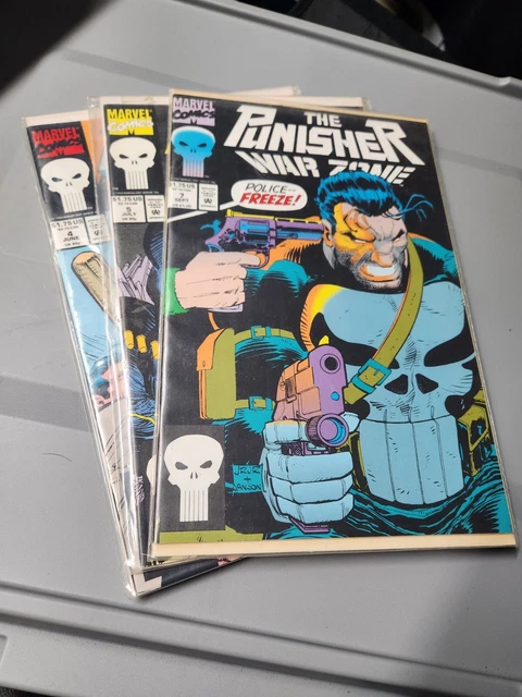 The Punisher War Zone #4,5,7 Comic Books