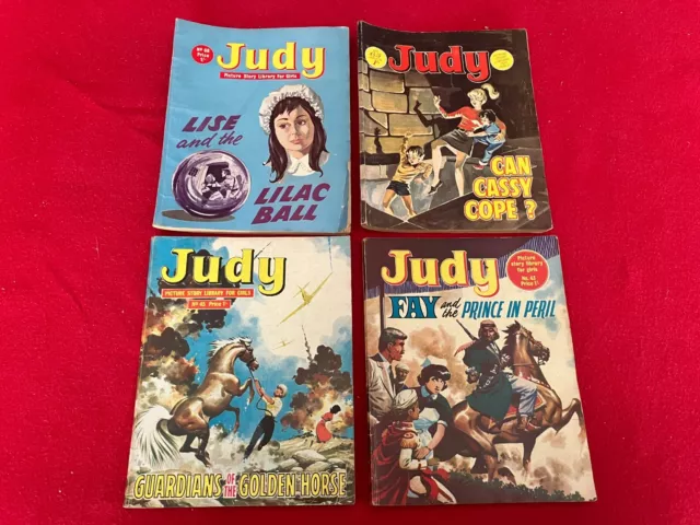 Collection of 4 Vintage UK 60s JUDY Picture Story Library For Girls