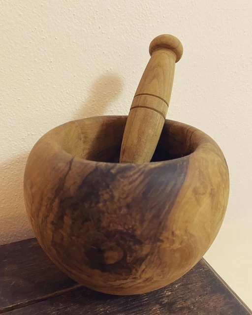 Viejo Mortero E Maja en Madera Vintage Comercio de Segunda Mano Muebles Cocina