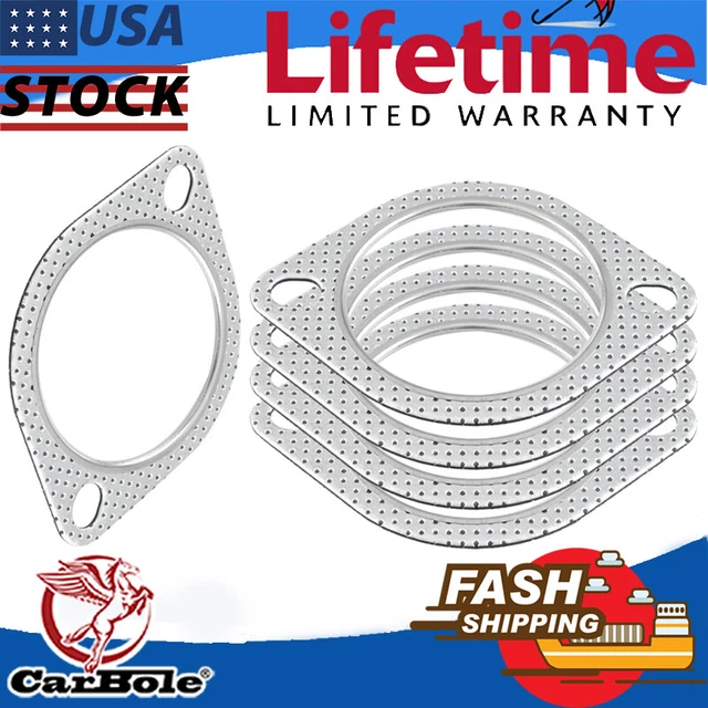 3" / 78mm Exhaust Gasket Flange 2-Bolt Exhaust Gasket Header Down Pipe Manifold