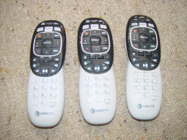 Three Used Direct TV RC73 IR/RF Universal Remotes - 2 work, 1 parts only