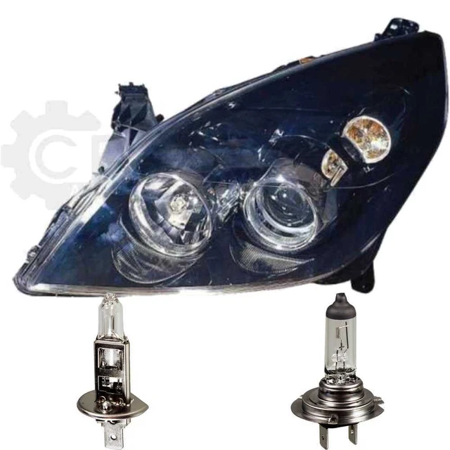 Halogen Headlight Left Opel Vectra C 09.05- > Black H7/H1 with Motor 6C8