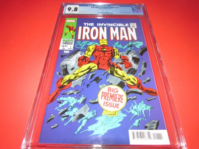 The Invincible Iron Man #1... Facsimile Edition..Reprint... CGC 9.8 NM/MINT