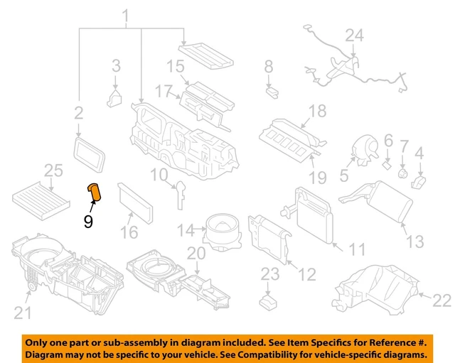FORD OEM 1012 Fusion Air Conditioner HeaterExpansion Valve AE5Z19849A