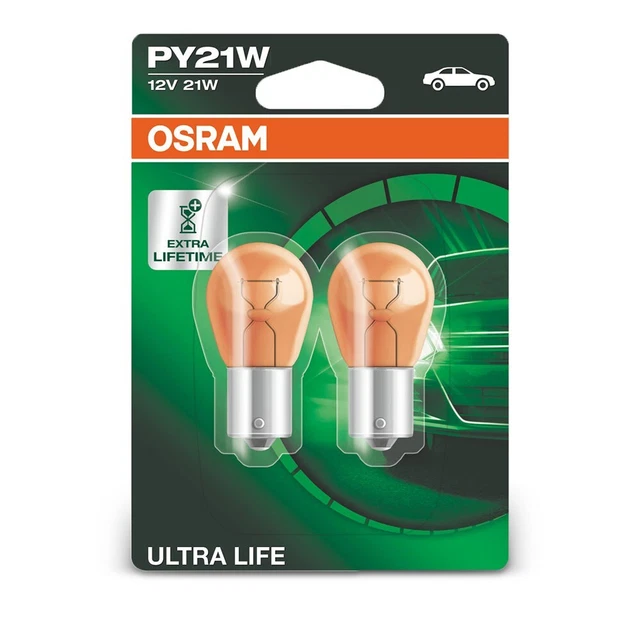 2 lampadine lampeggianti OSRAM PY21W 21W ULTRA LIFE 32127742