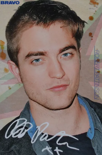 ROBERT PATTINSON - Autogrammkarte - Signed Autograph Autogramm Clippings NEU